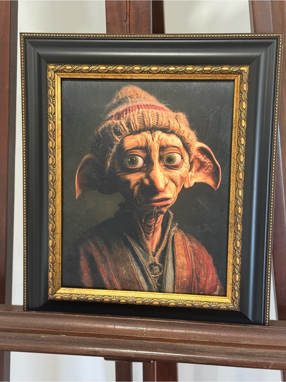 8x10” Framed Fantasy Portrait Art Print — Dobby inspired